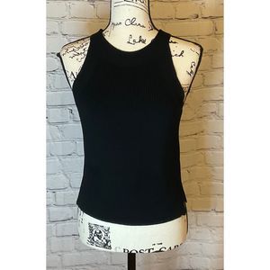 Alya Black High Neck Sleeveless Sweater (Size S)